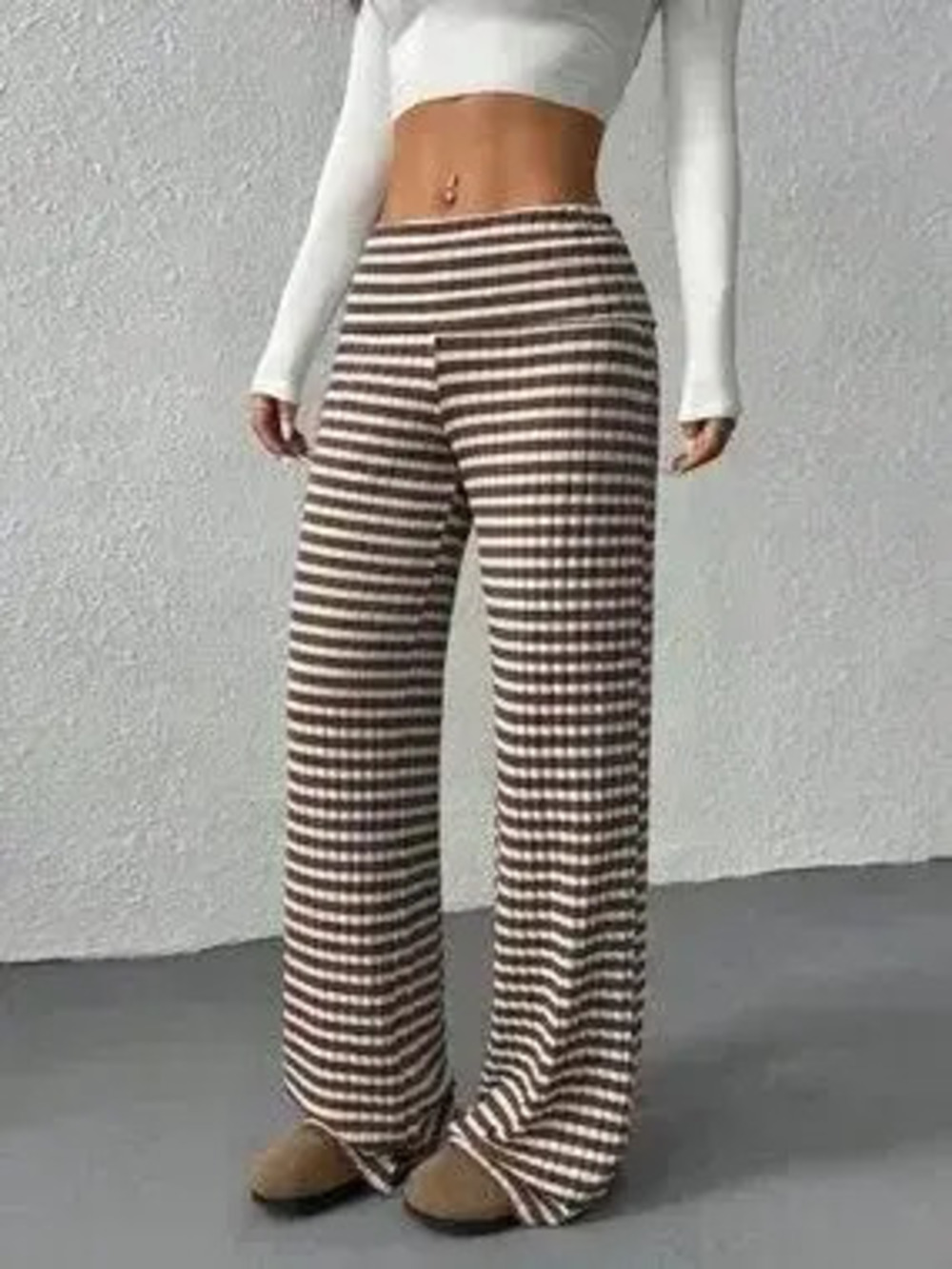 Striped Wide Leg Pants - Picture 1 of 9